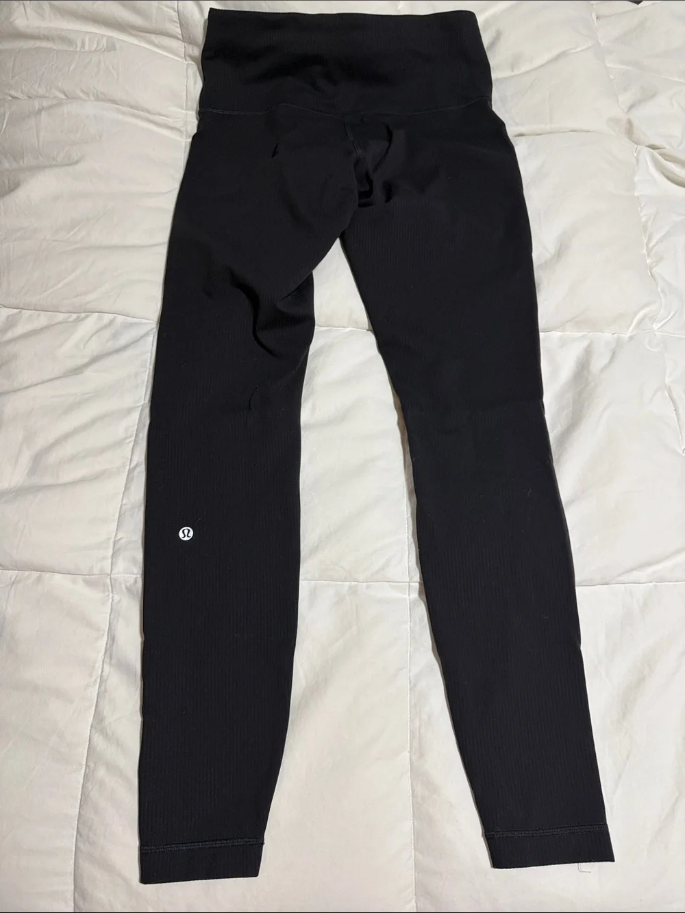 lululemon athletica Black Ribbed High-Waist Leggings